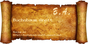 Buchsbaum Anett névjegykártya