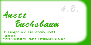 anett buchsbaum business card